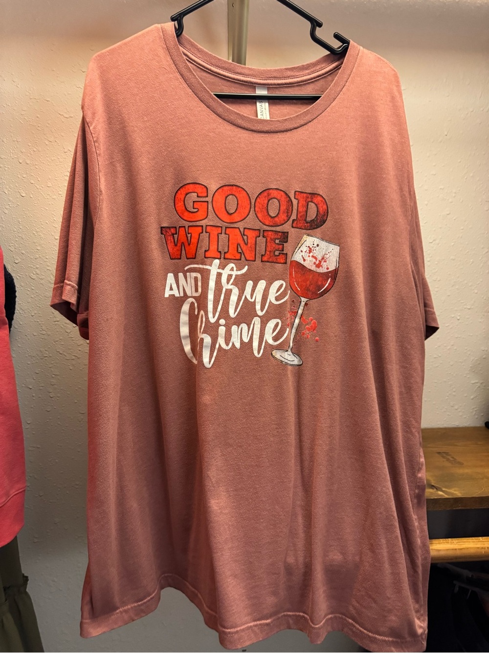 Bella Canvas Rose Graphic Tee - Wine Glass Print